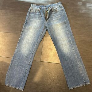 Lucky Brand 181 Jean Relaxed Straight Blue Denim Men 32x32